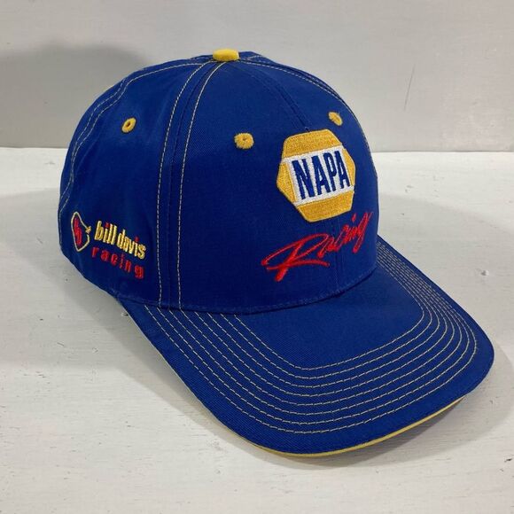NAPA Auto Parts Racing Baseball Blue Hat Bill Davis Michael Waltrip  NASCAR - Picture 2 of 9